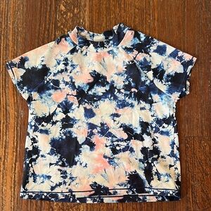Athleta girls Tie-Dye Short Sleeve Tee in Navy, Pink & Cream